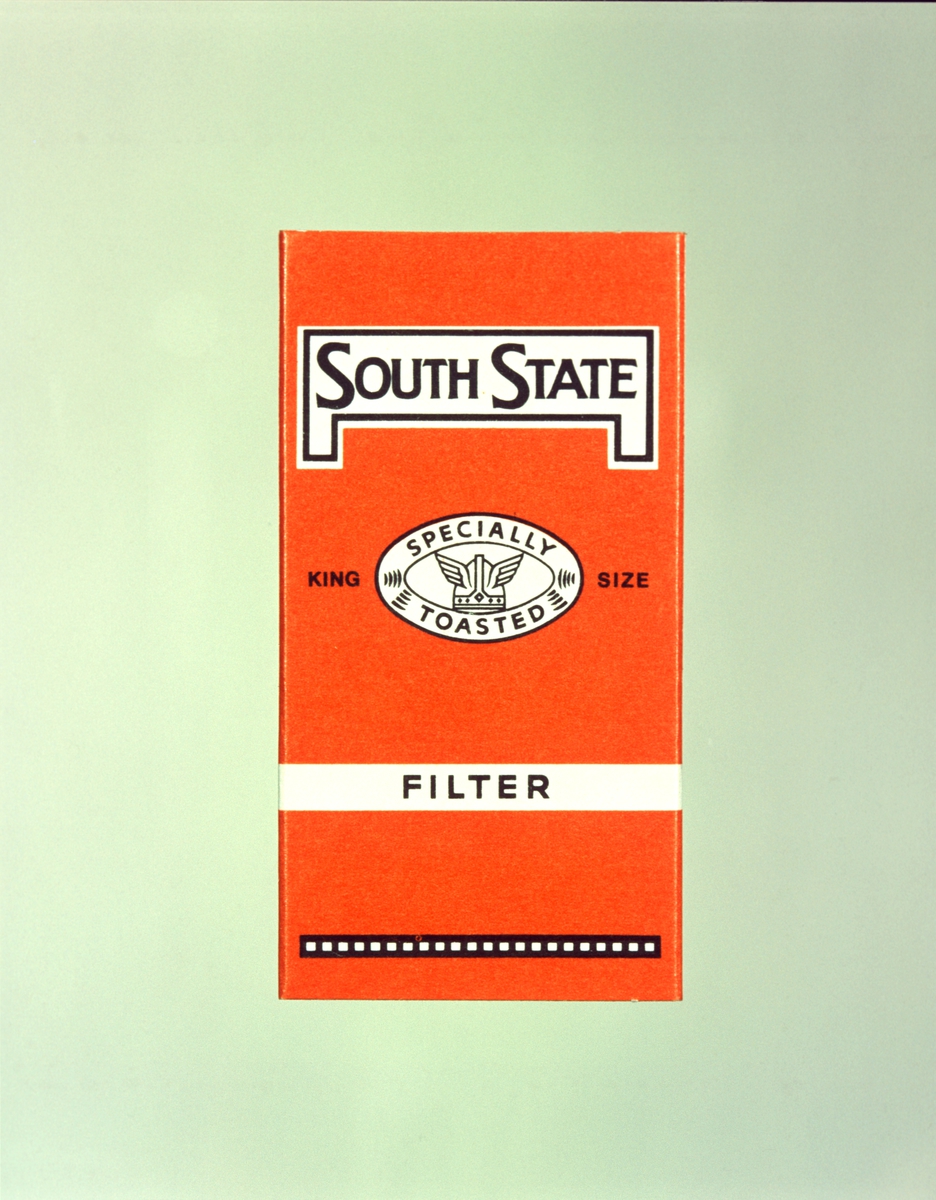 Reklamefoto av South State sigaretter.