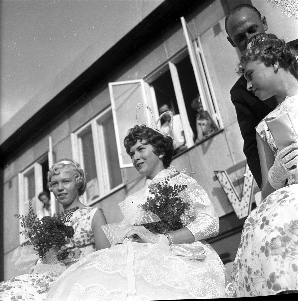 Kåring av Veitvetprinsessen, Veitvet, Oslo, antatt august, 1959.