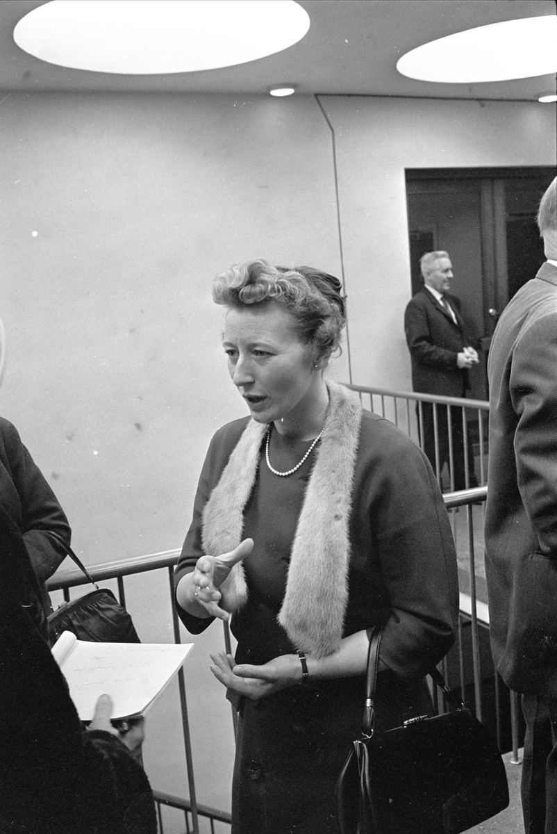 Kongress for fylkesleger og fylkeshelsesøstre, antatt  Oslo, 21.03.1963. Sykepleiekonsulent Idunn Heldal Haugen.