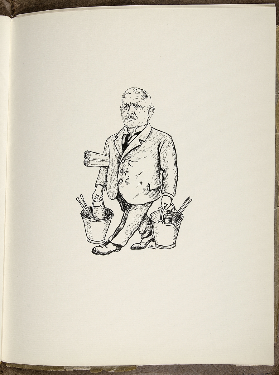 26 teckningar gjorda av konstnären Lindorm Möllerswärd (Uppsalagubbar Del 2, 1925).