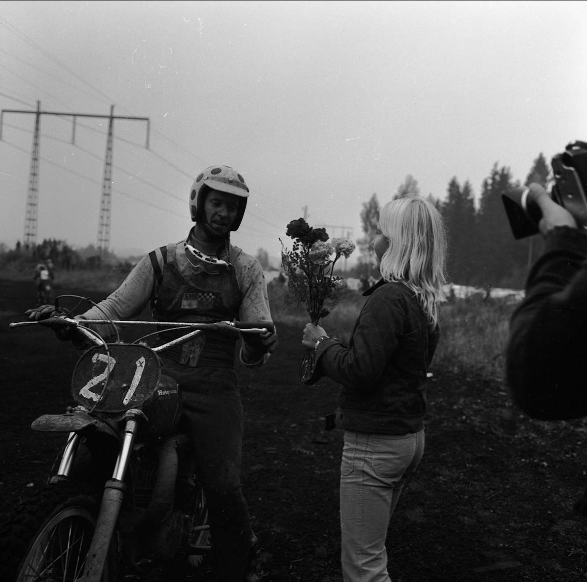 Motocrosstävling i Tierp, Uppland 1972