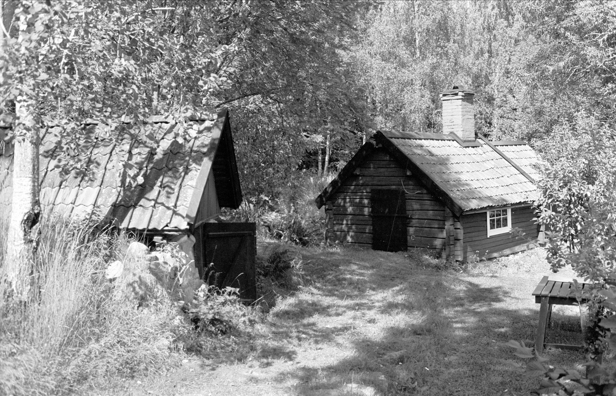 Bod (gäststuga) och källare, Halmbylund, Halmby 4:2, Halmby, Funbo socken, Uppland 1982 