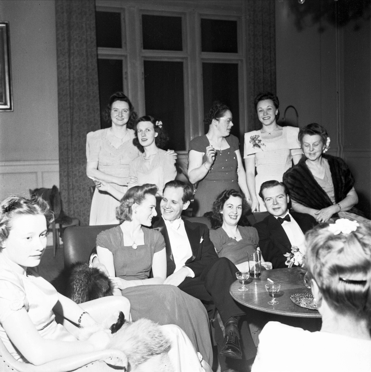 Erik-Olof och Birgit Bergfors bröllop, januari 1948 - Upplandsmuseet