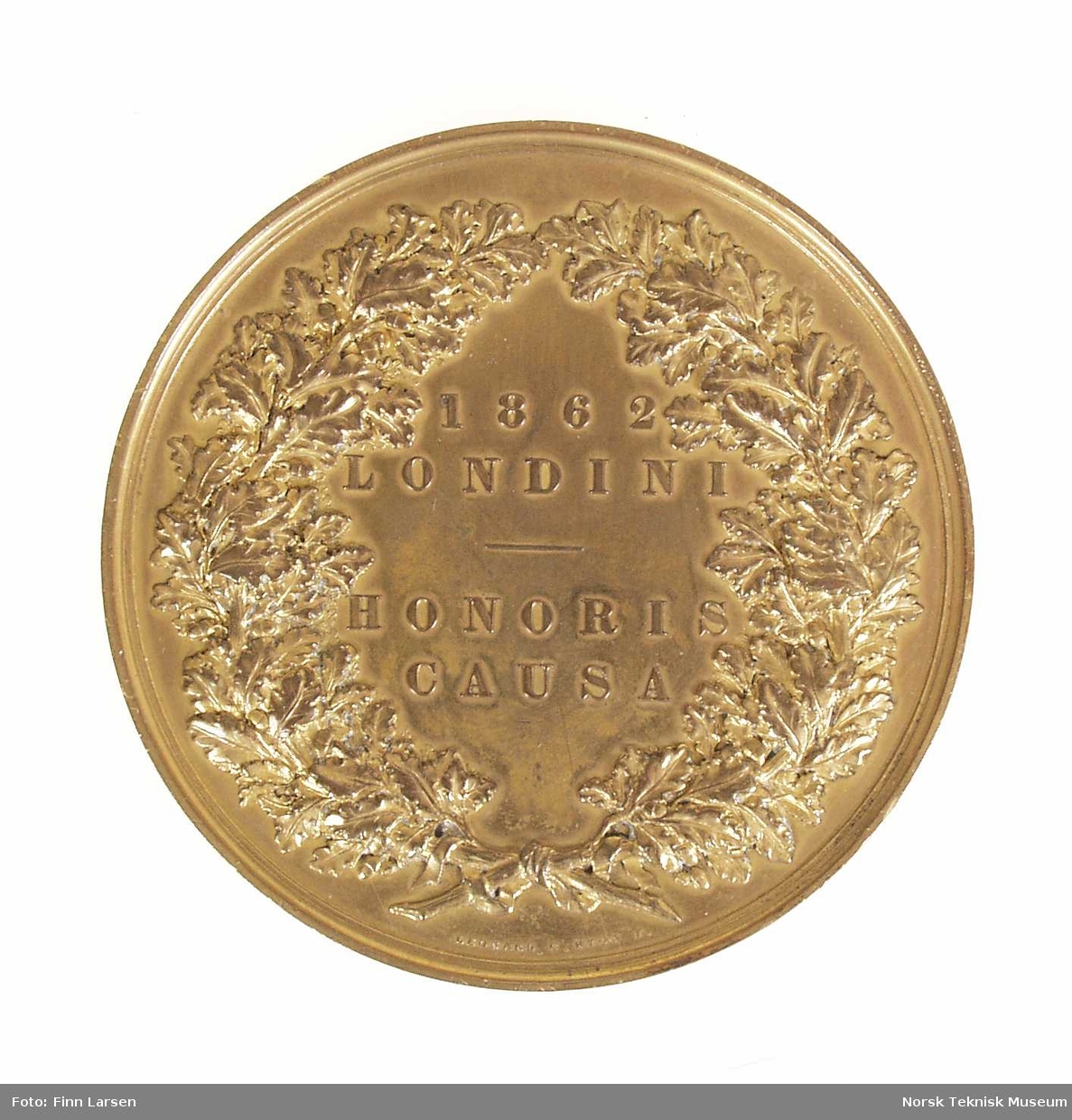 Medaljen ligger i skrin fra David Andersen, Oslo (ikke originalt)