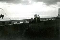 Solnedgang. - Ombord i Fl/K ' Vestfold' (b. 1931, Furness Sh
