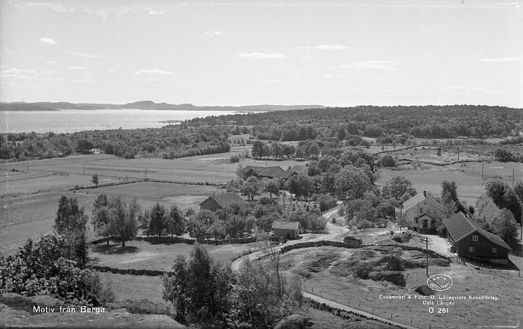 Jordbrukslandskap vid Berga by på Tjörn 1955