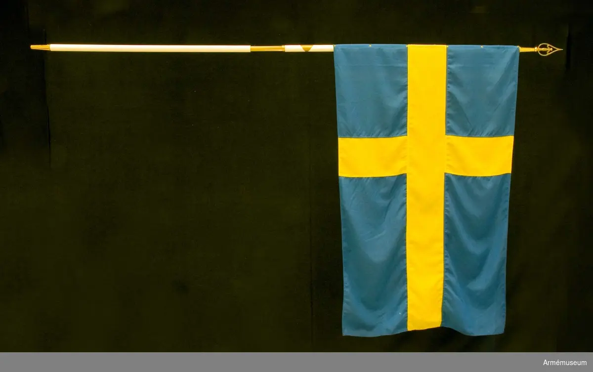 Mottagen 1986 av Stiftelsen Sveriges flaggor.