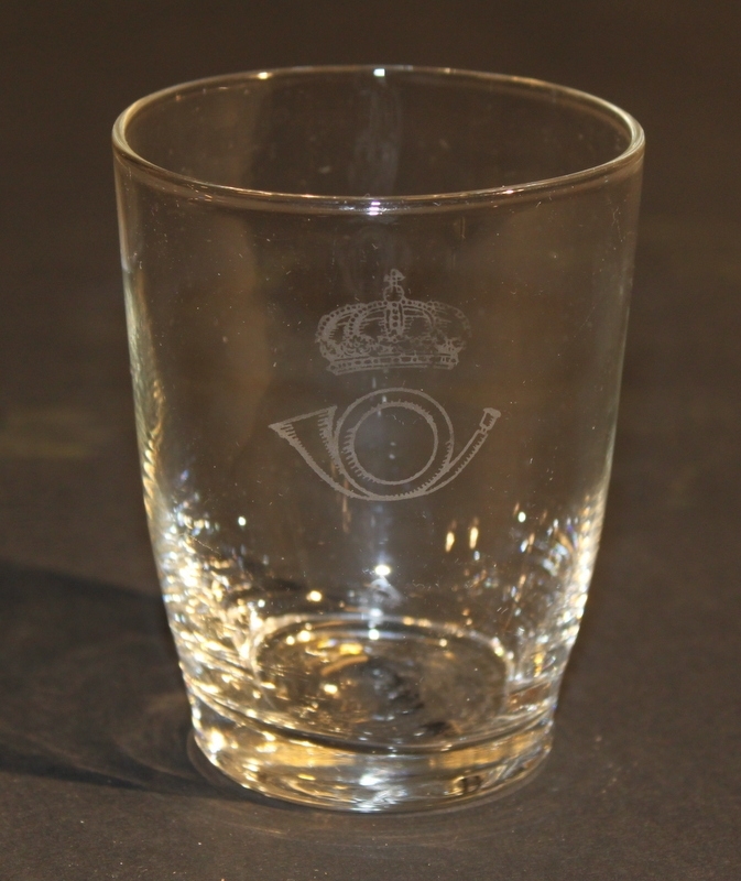 Dricksglas, 6 st med postverkets emblem.