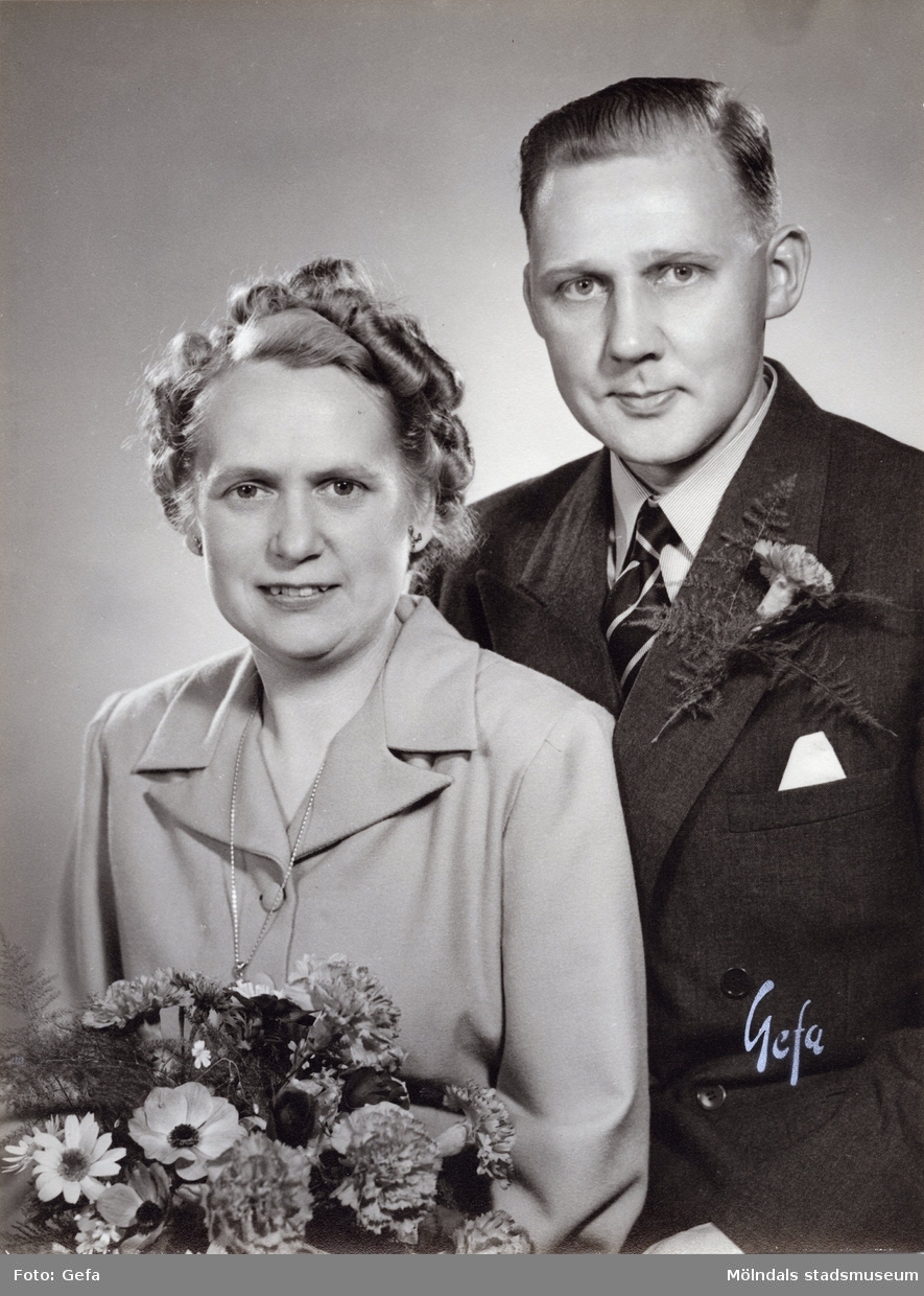 Inga-Lill (född Dahlberg) och Åke Börjessons bröllop 1948.