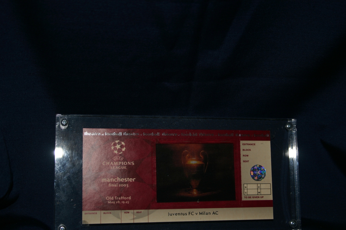 Finalebillett UEFA Champions League Old Trafford Manchester 28.05.2003.