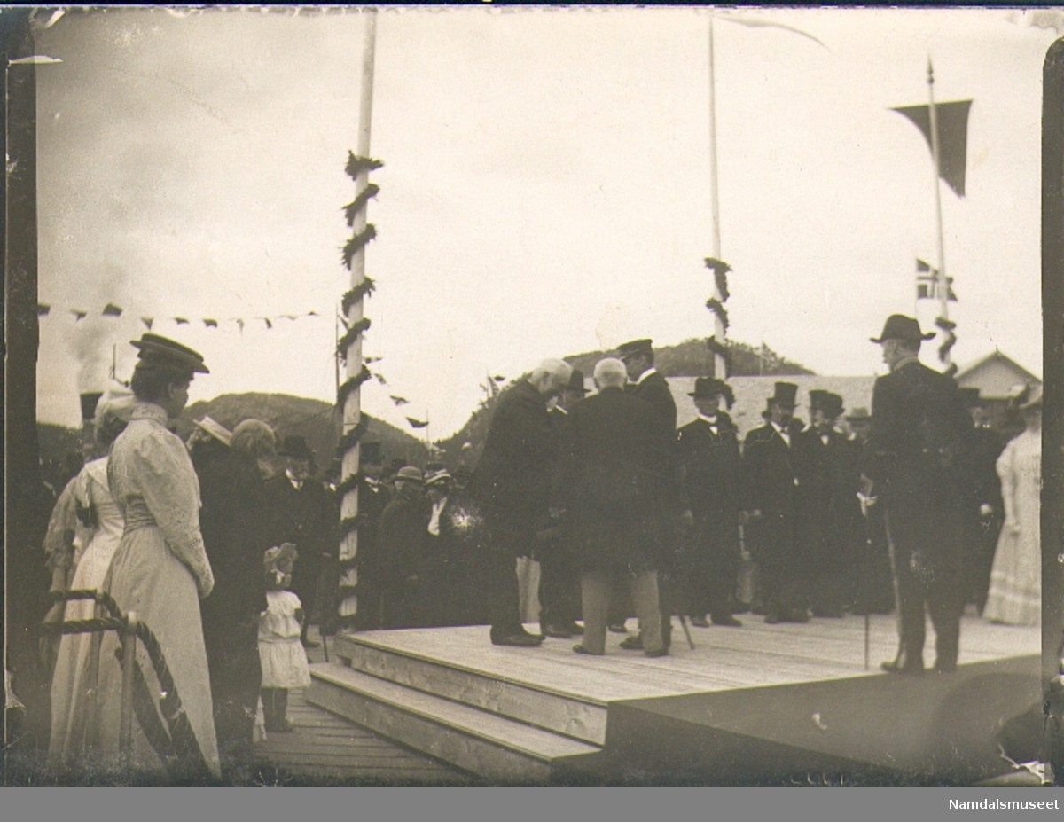 Kongebesøket 1907. Ved velkomsten
