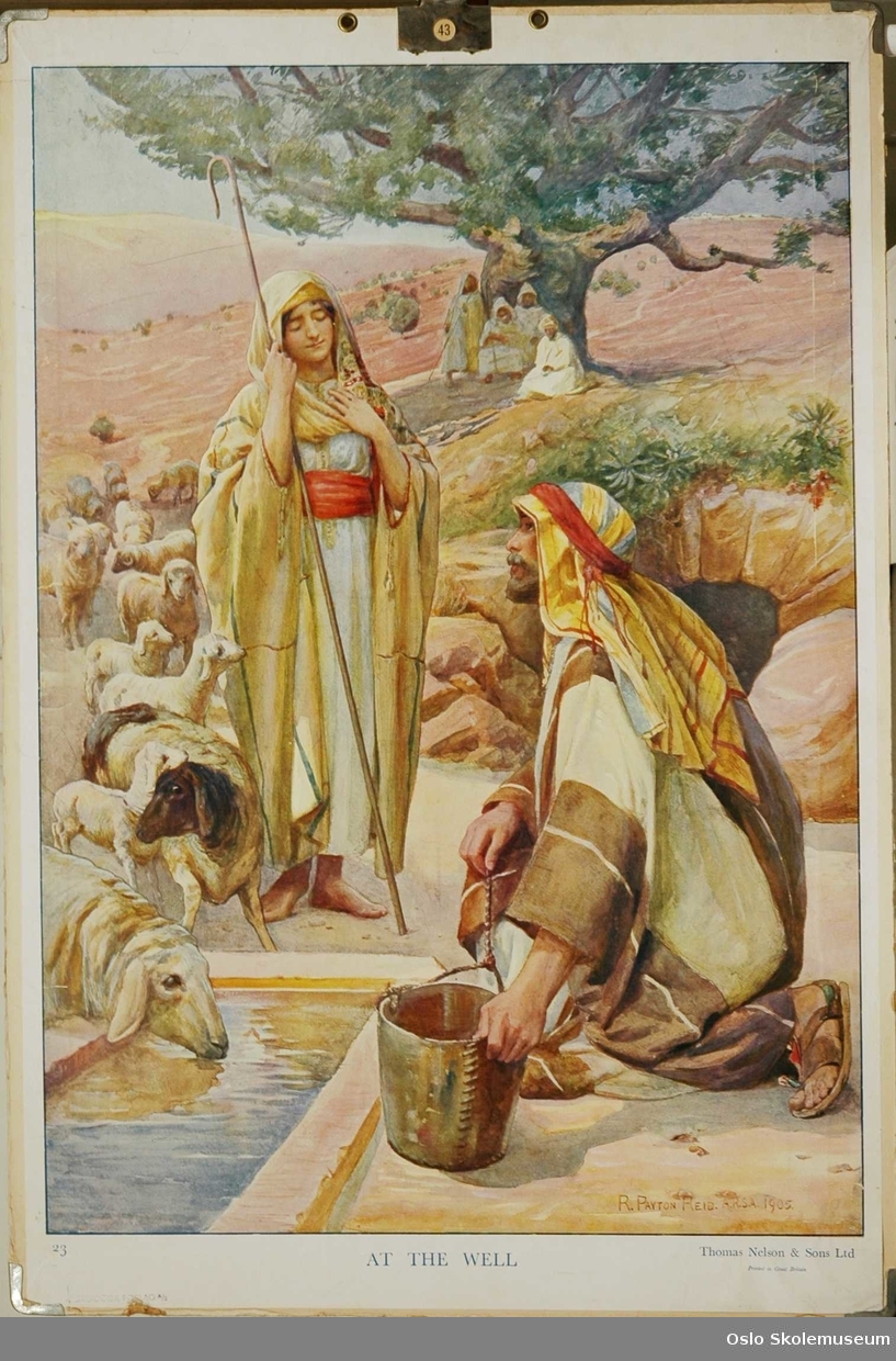Bibelhistorie: Jesus og den samaritanske kvinnen ved brønnen.