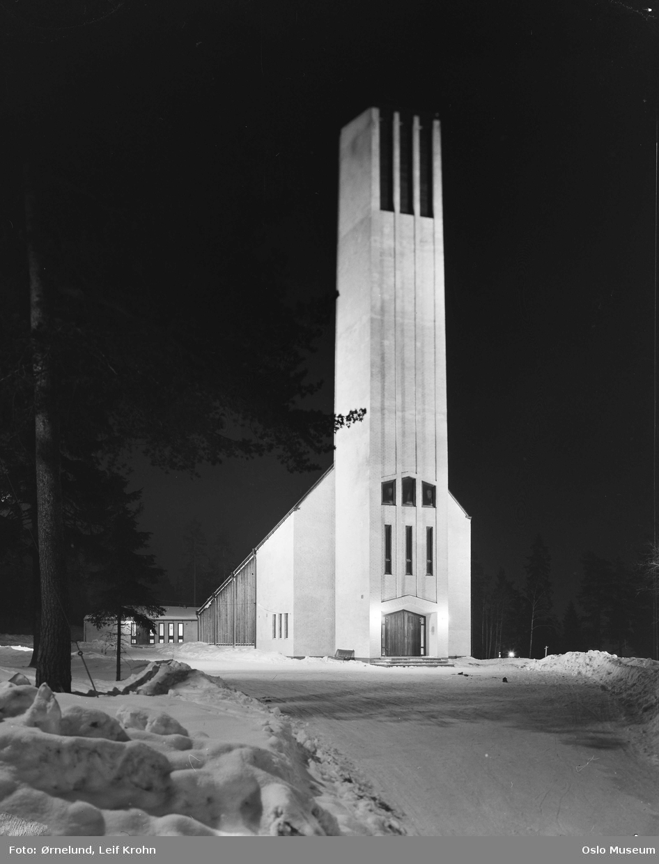 Nordberg kirke, snø