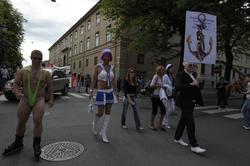 Fotodokumentasjon av Homoparaden 2008. Mennesker, opptog, pa