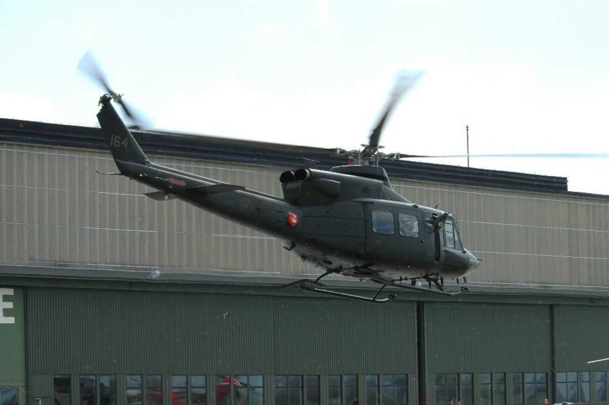 Helikopter under avgang, Bell 412SP, fra 339 skvadron