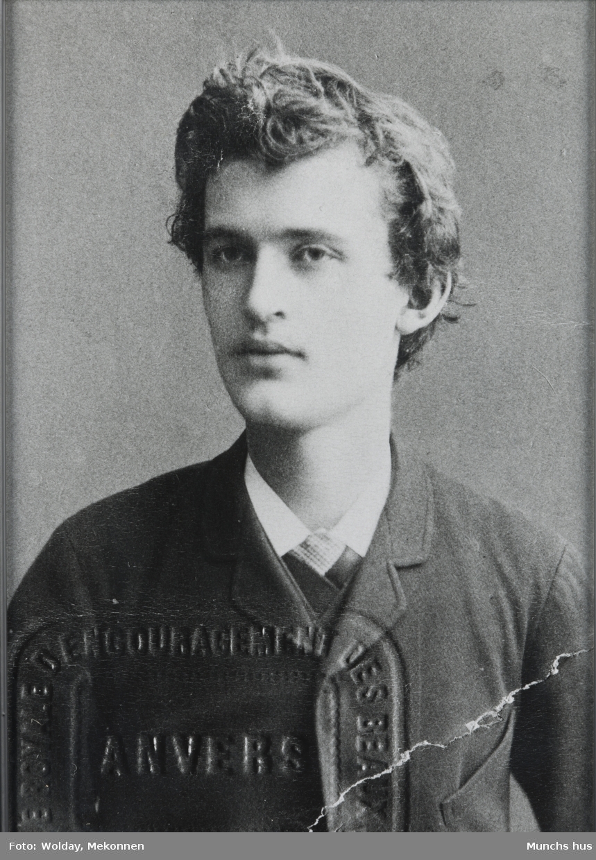 Edvard Munch som ung  (passfoto)? 