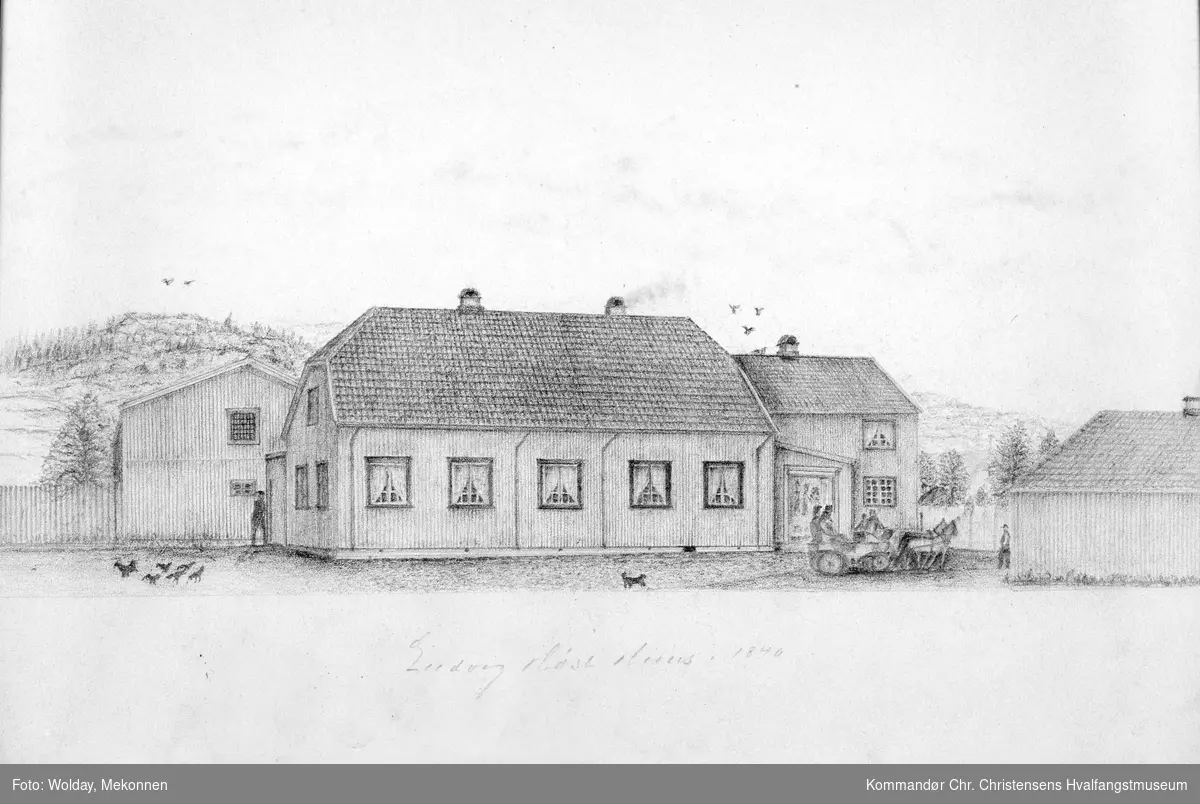 Barndomshjemmet 1846, ombygd av Høst.