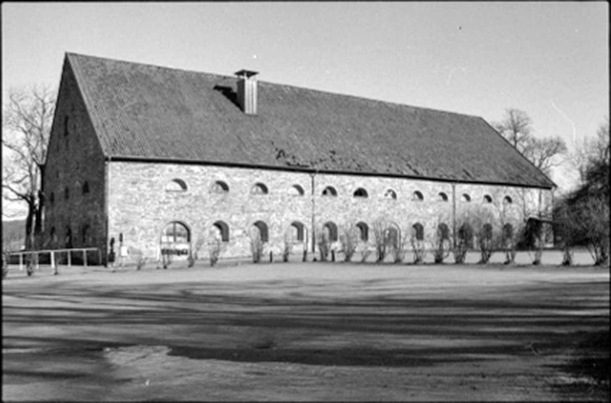 Byggnader vid Nääs slott.  Särskild dokumentation av stallbyggnaden innan reparation av stalltaket utfördes.