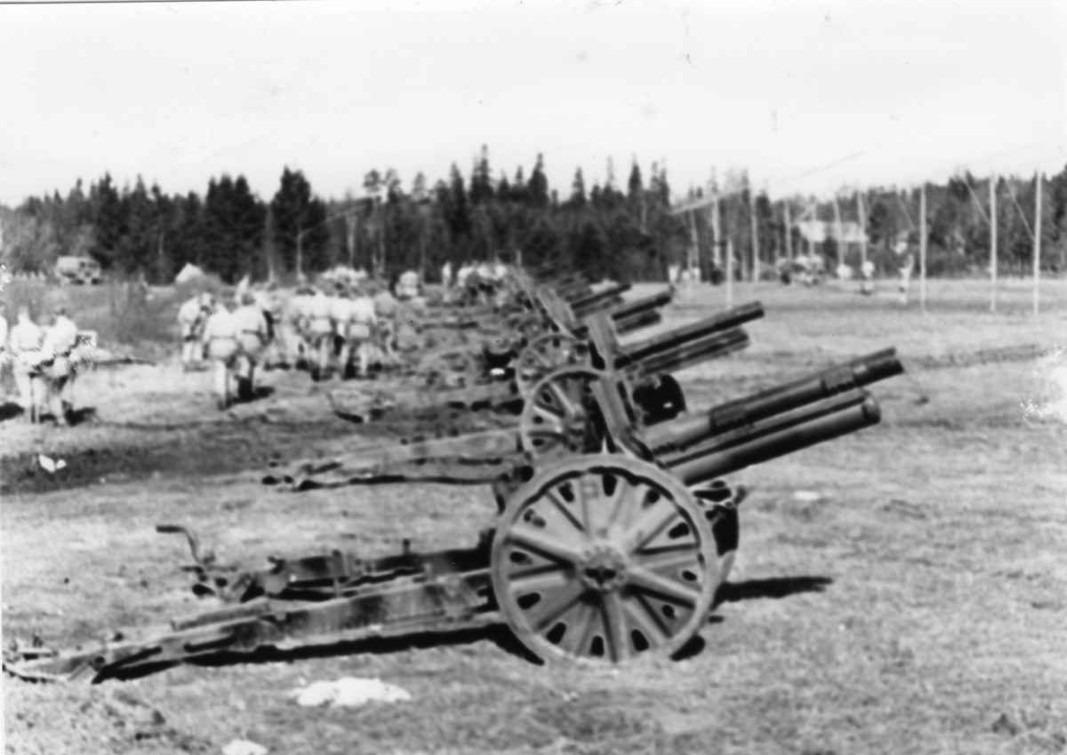 Haubits m/1940. 10,5 cm. Artilleriskjutskolan, A 6.