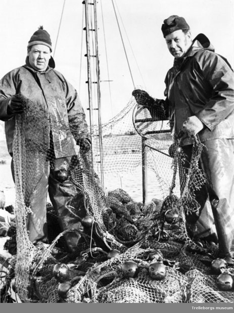 Fiskare Stig Lundgren och hans bror Hugo Lundgren.