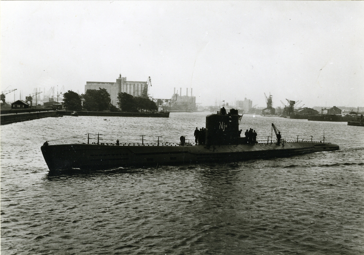 Ubåten Najad efter moderniseringen.