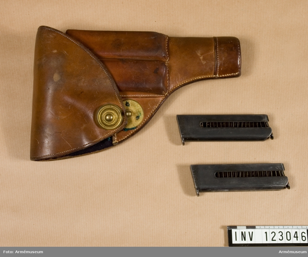 Grupp E III.
Magasin i reserv till pistol m/1907, FN.