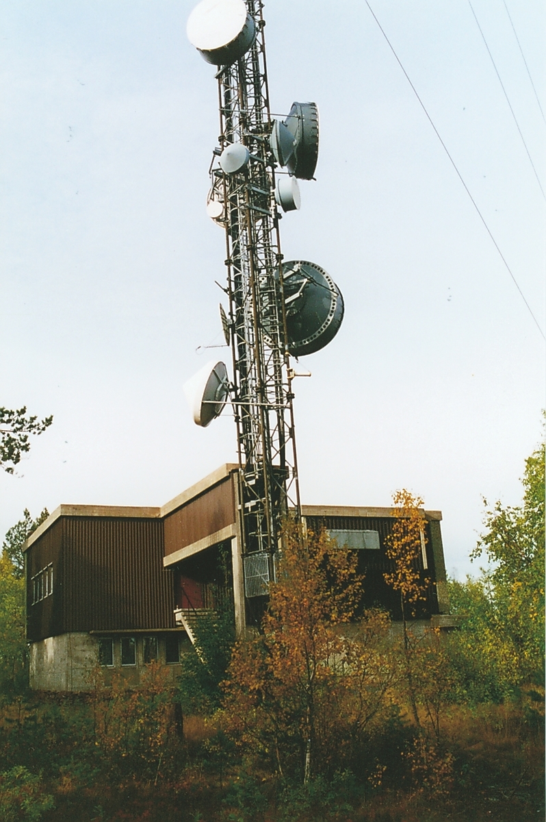 Holtberget bardunert gittermast i Kongsvinger, en  frekvensomformer på 162,5 m.