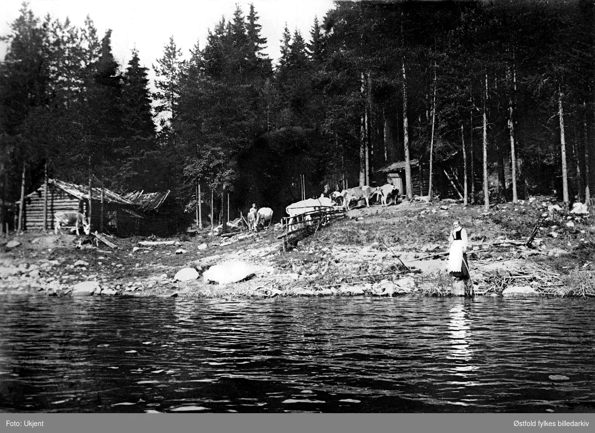 Jørnesetra eller Olafsetra i Rømskog, ca. 1900-10.
