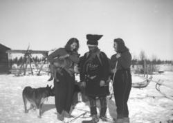 Den finske grensestasjonen Pakanajoki, 1937. Fra venstre: Ka