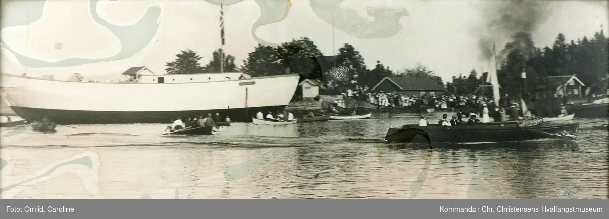 Polarskipet "Maud" 7. Juni 1917. "Maud"s stabelavløpning.