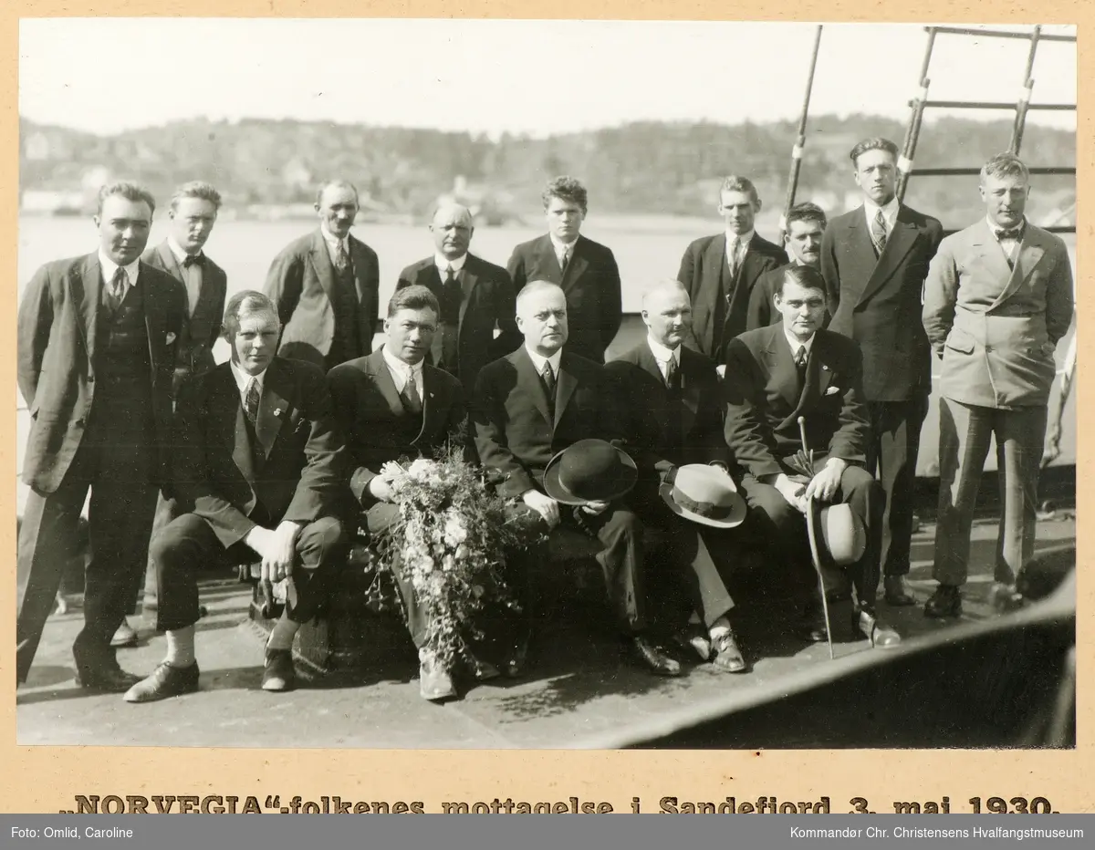 "Norvegia" folkenes mottagelse i Sandefjord 3. mai 1930.