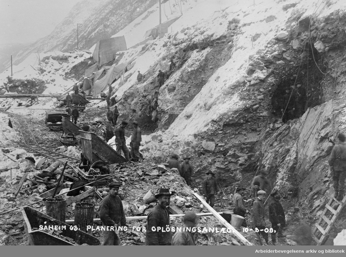 Rjukan fabrikker I. Norsk Hydros industrireising på Rjukan. Planlegging av oppløsningsarbeid, 10. august 1909