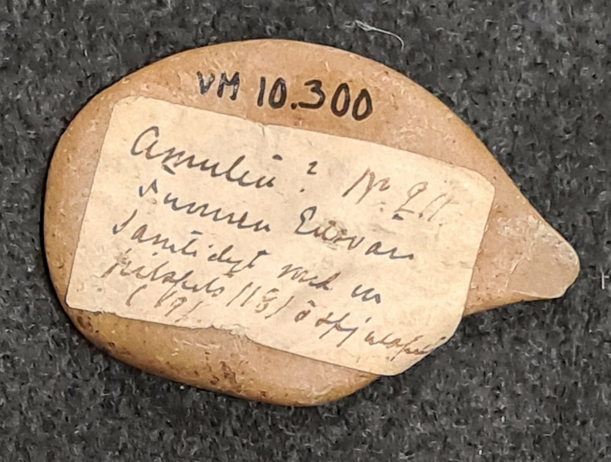 10 300: Edsvära socken, Västergötland

Sten med en papperslapp påklistrad.

På detta nummer finns även en pilspets och en spjutspets.