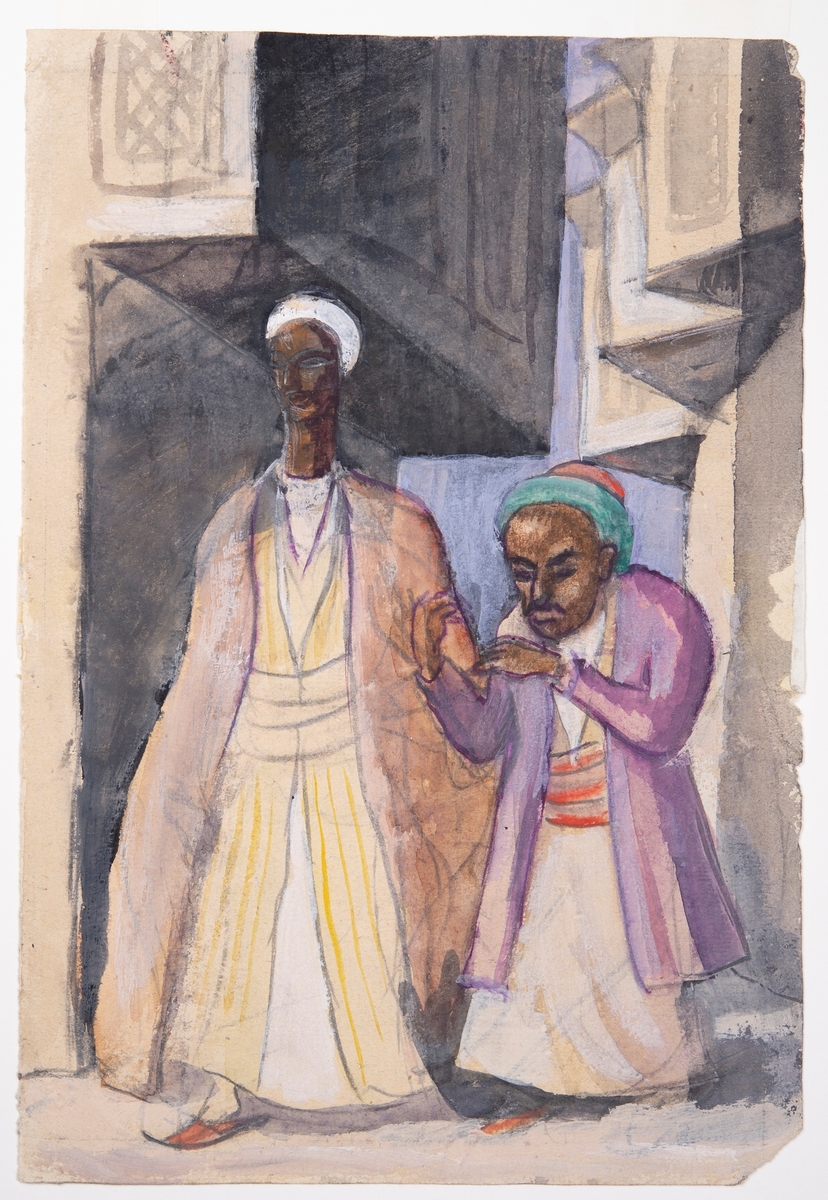 Bagdad, omaka par [Akvarellmålning]