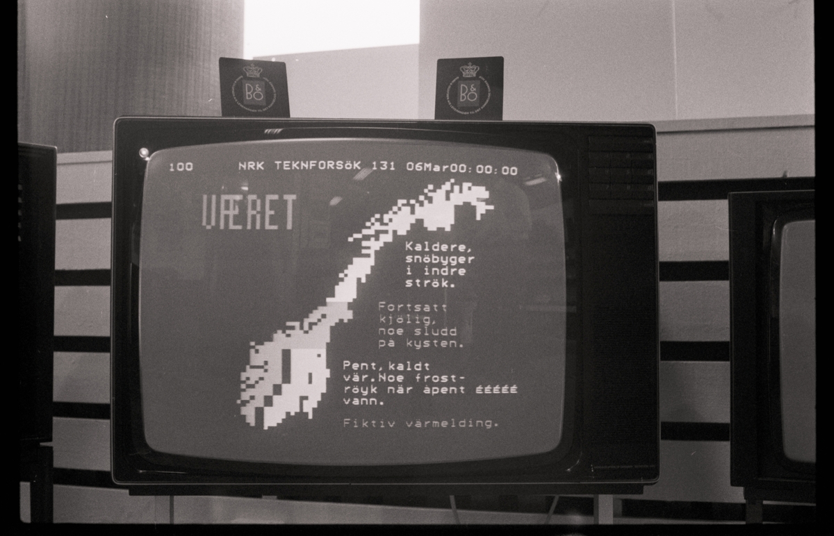 TV-apparat i butikken til Harstad TV- og Radiosenter.