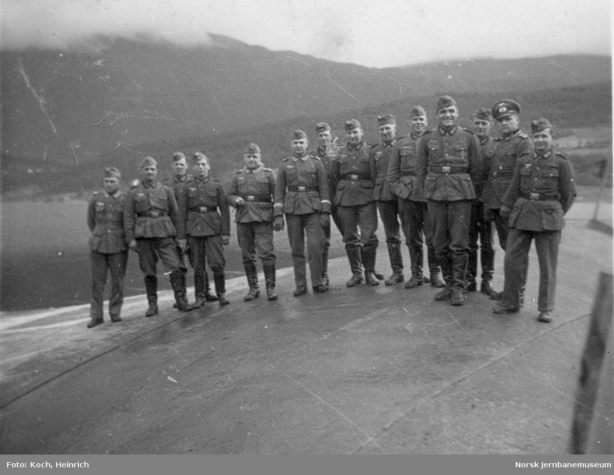 Tyske soldater fra okkupasjonsmakten på ukjent sted i Norge