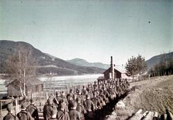 Soldater fra 2GD på vei fra Fauske til Narvik.