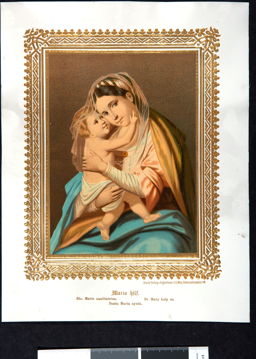 Maria med barn på armen
