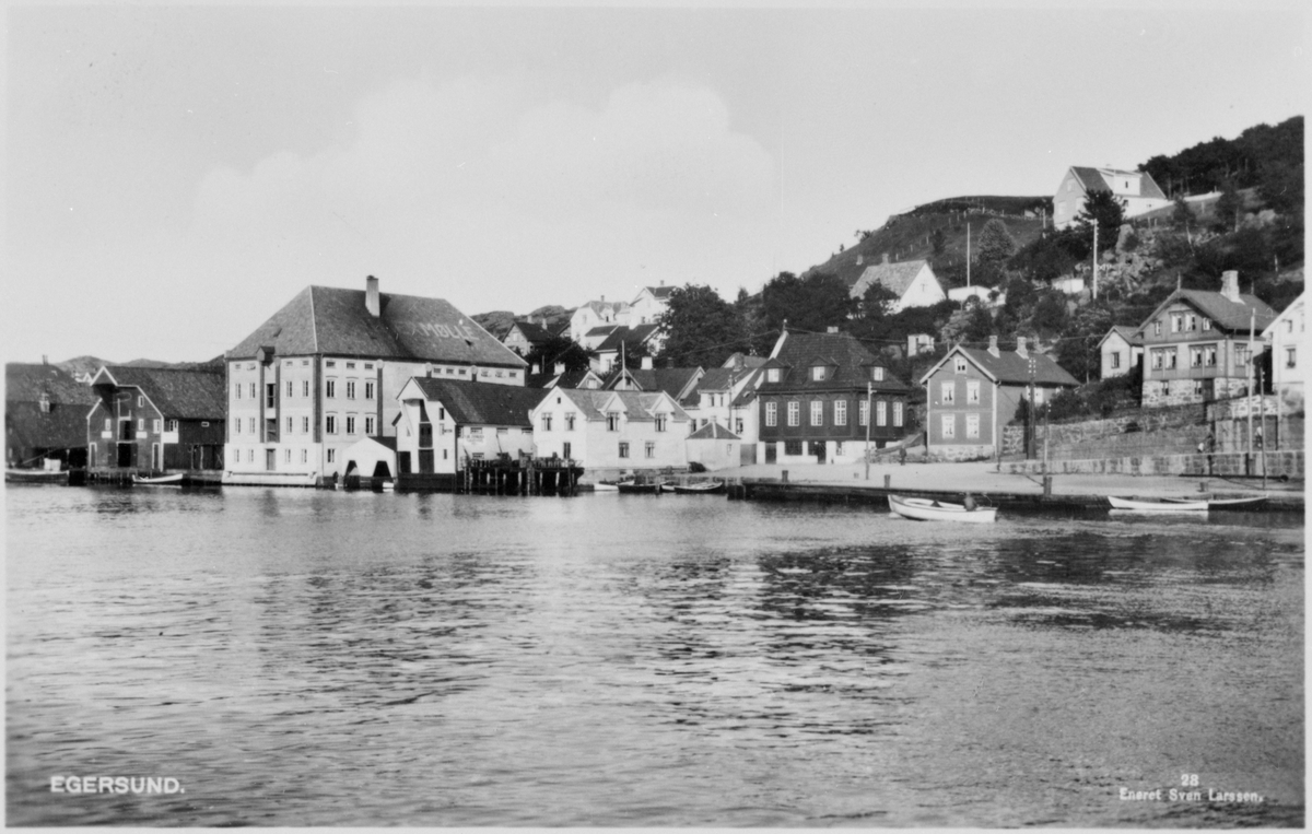 Bradbenken og Eger Mølle i Strandgaten i Egersund