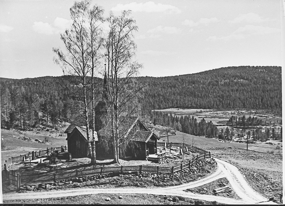 Vatnås kirke på Greenskogen, ca. 1960.