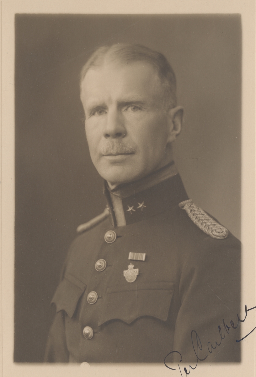 Porträtt av Per Carlberg, överstelöjtnant vid Jönköpings artilleriregemente A 6.
