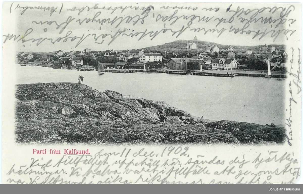 Text på kortet:"Parti från Kalfsund".