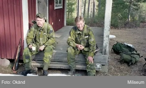 Officersprov. Från vänster Ronny Andersson och Sigurdsson.