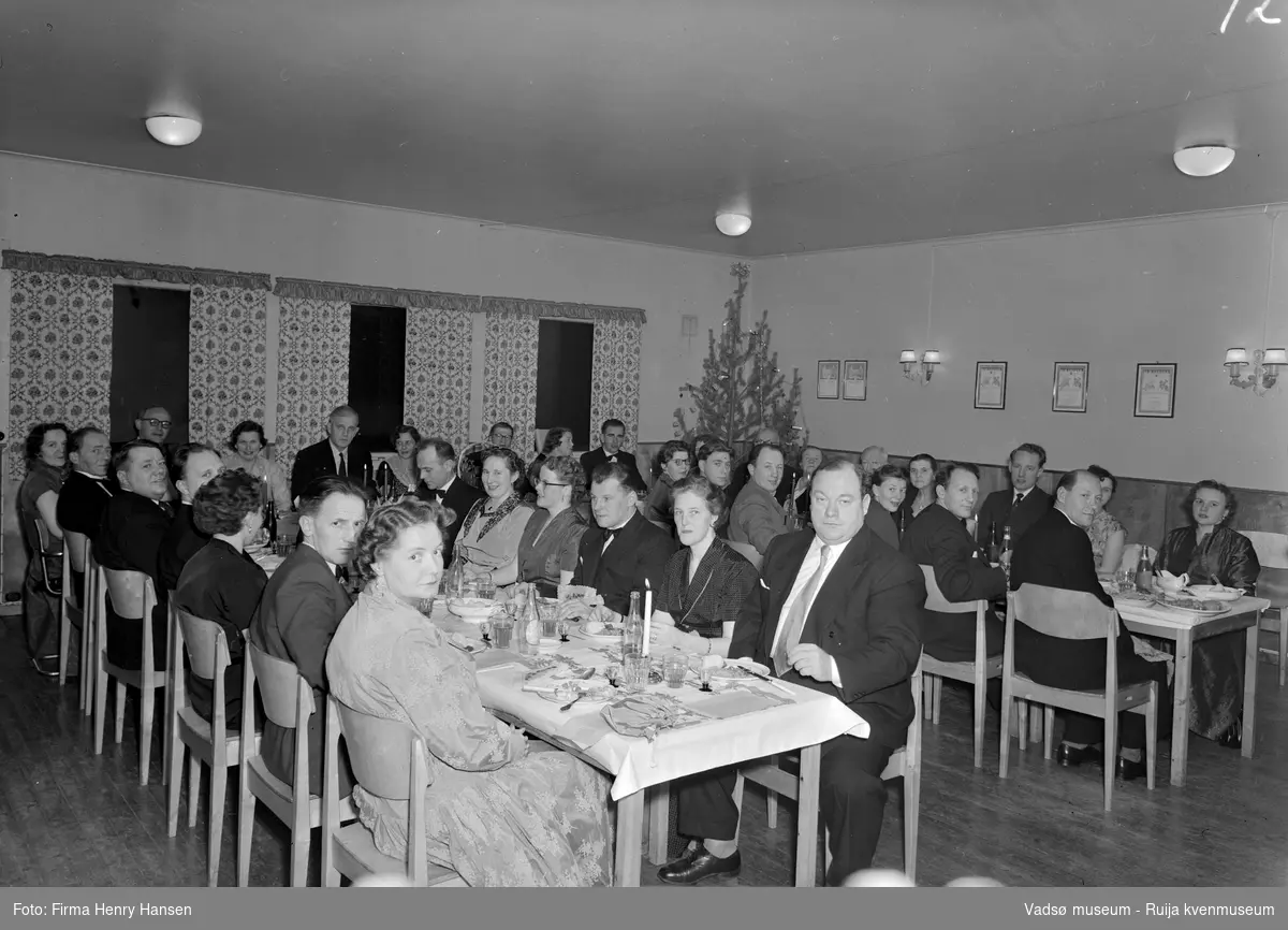 Vadsø 1957. Vadsø Håndverkerforening Festmiddag