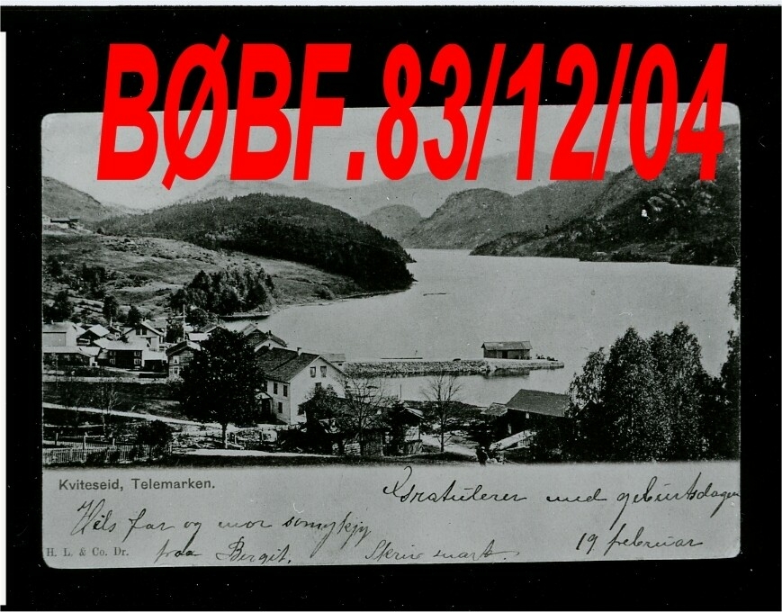 Dublett Erstatta av BØBF.83.05.06.   Postkort med motiv frå Kviteseid