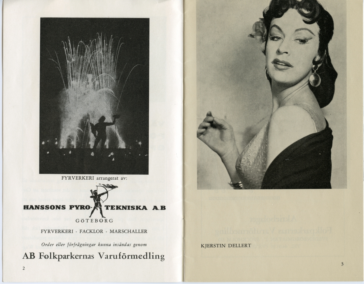 Program för Svenska teaterns uppsättning av "Carmen". Ett gästspel av Kungliga Teatern. Innehåller information om föreställningen och reklam.