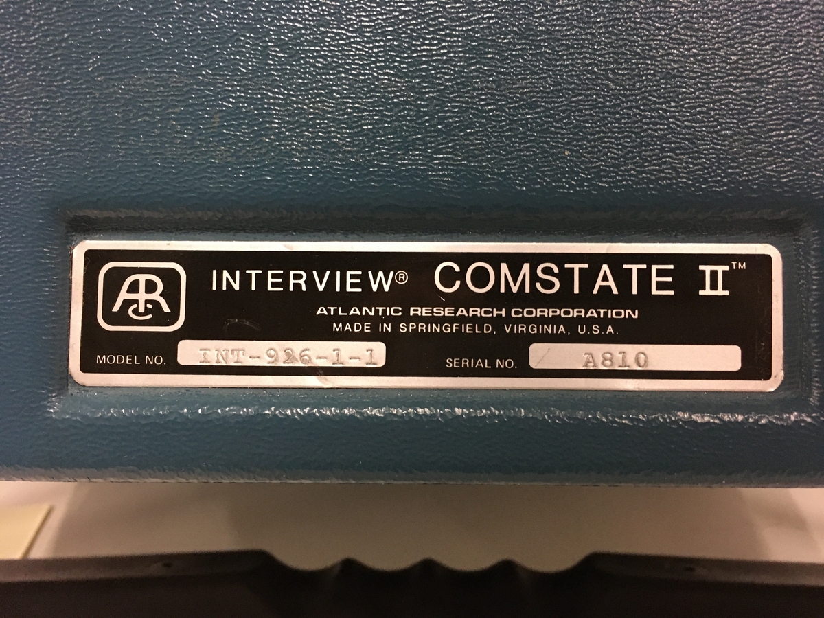 Dator Interview Comstate II, Atlantic Research Corporation, USA. Har använts inom STRIL 60-system.