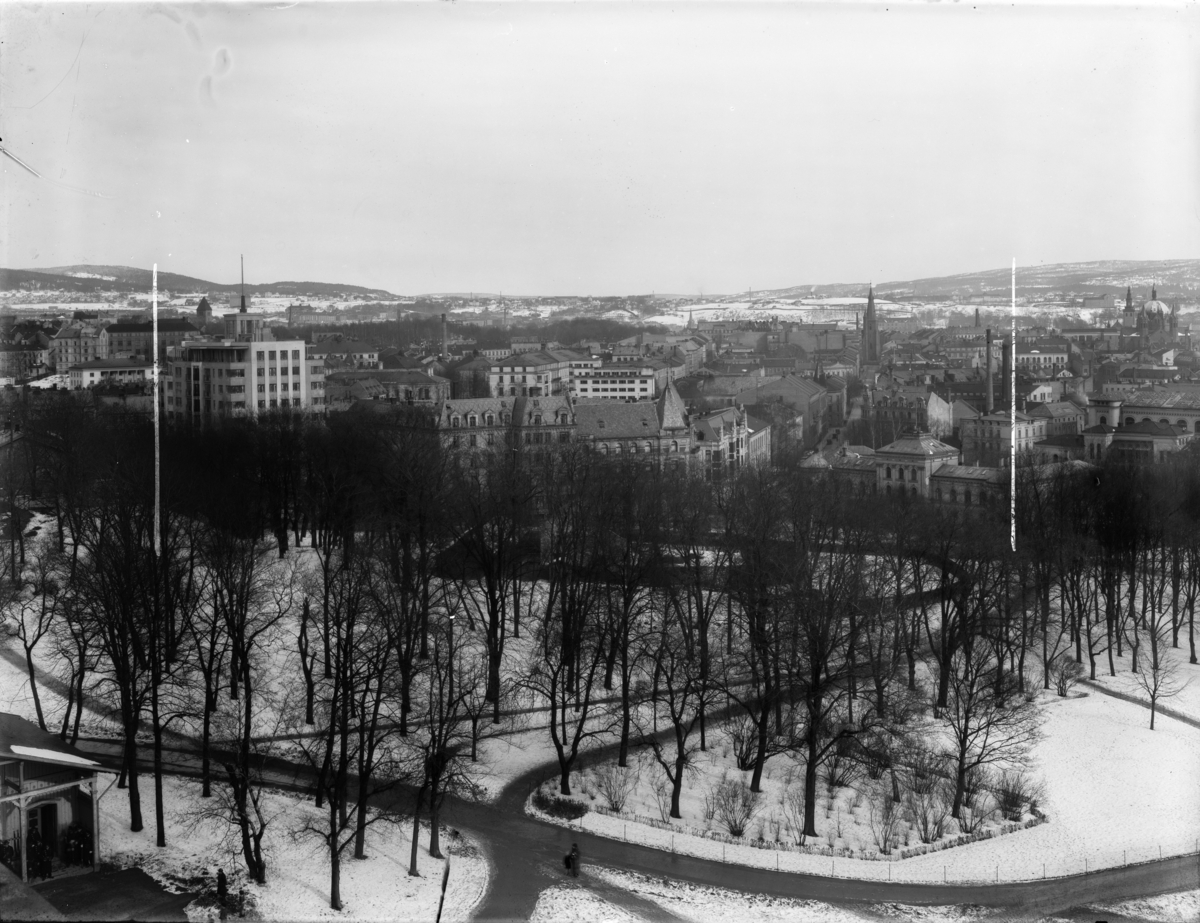 Utsikt fra Slottsverandaen i Oslo