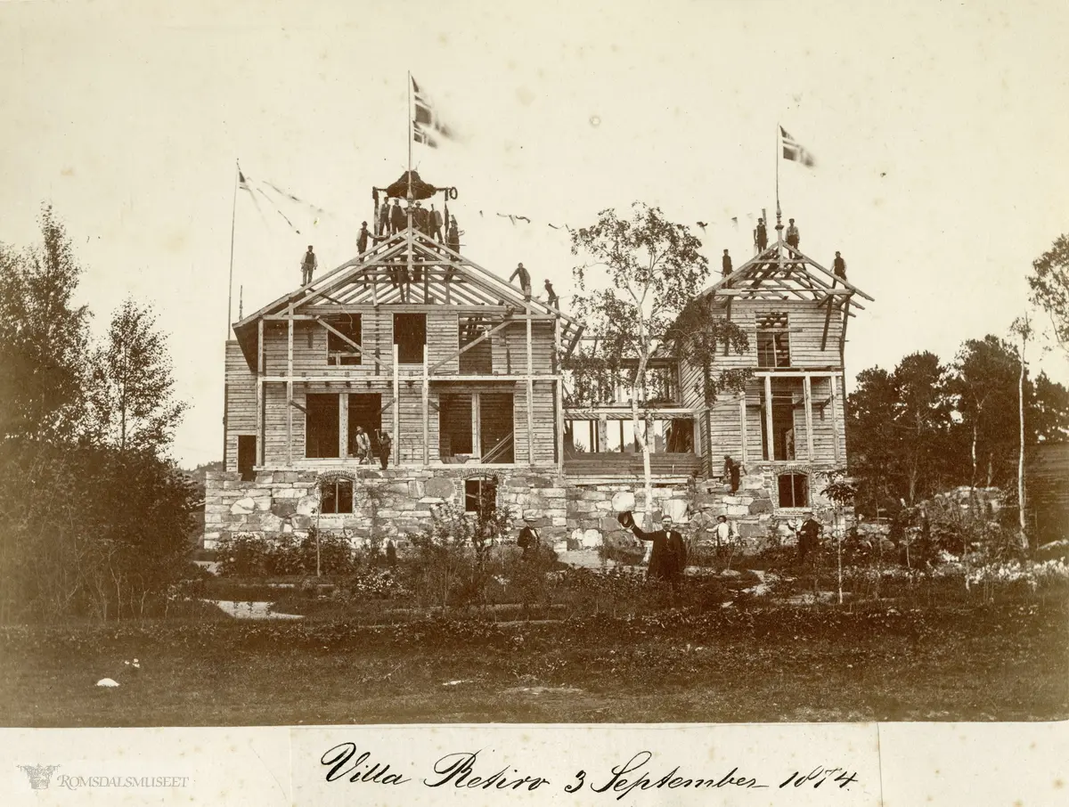 Villa Retiro under bygging 03.09.1874.