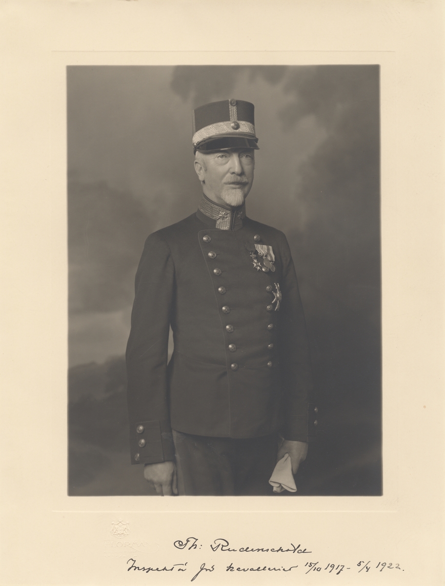 Porträtt av generallöjtnant Thorsten Rudenschöld, inspektör för kavalleriet 1917-22.